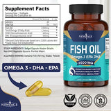 NEW AGE Omega 3 Fish Oil 2500mg Supplement Immune & Helath Support – Promotes Joint, Eye & Skin Health - Non GMO - EPA, DHA Fatty Acids Gluten Free (90 Softgels (Pack of 1))