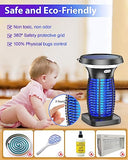 Solar Bug Zapper, 3-in-1 Mosquito Zapper with Camping Lantern, Cordless Bug Zapper for Outdoor and Indoor, Battery Powered Fly Zapper, Waterproof Mosquito Killer for Patio, Home, Backyard, Camping