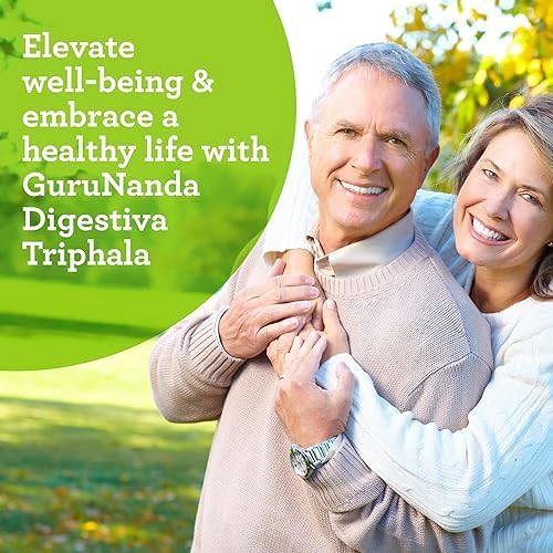 GuruNanda Digestiva Triphala - Dietary Supplement with Amla, Haritaki & Bibhitaki to Promote Nutrient Absorption, Support Digestion & Help with Bloating & Constipation - 240 Vegan Tablets