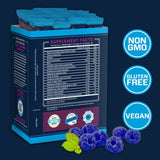 KEY NUTRIENTS Electrolytes Powder Packets - Delicious Blue Raspberry 20 Pack Hydration Packets - Travel Hydration Powder - No Sugar, No Calories, Gluten Free - Made in USA