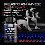 Extra Strength Nitric Oxide Supplement L Arginine 3X Strength - Citrulline Malate, AAKG, Beta Alanine - Premium Muscle Supporting Nitric Oxide Booster for Strength & Energy Supplements - 180 Capsules