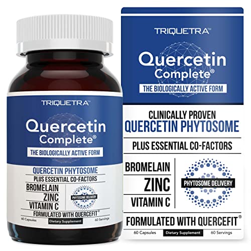 Quercetin Complete® Quercetin Phytosome with 50X Higher Absorption, Clinically Proven & Patented Quercefit – Most Effective form of Quercetin – Enhanced with Bromelain, Zinc & Vitamin C (60 Capsules)