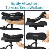 Vive Mobility Knee Scooter Pad Cover - Accessories Cushion Cover for Comfort (Memory Foam) - for Broken Leg Crutch Cart Roller, Injuries, Surgery, Broken Foot, Ankle Injury, Replacement, Universal