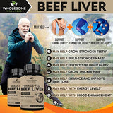 Grass Fed Desiccated Beef Liver Capsules (180 Pills, 750mg Each) - Humanely Pasture Raised Undefatted in New Zealand Without Hormones or Chemicals