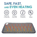 DAILYLIFE Heating Pad 12"x24" for Pain Relief, Flannel Electric Heating Pads with 6 Heat Settings, Fast-Heating Technology, Auto Shut Off, Great for Back, Neck, and Cramps, Gray