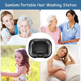 Inflatable Shampoo Basin - Portable Hair Washing Bowl/Tub for Bedridden, Disabled,Injured, Elderly, Hair Washtub for Dreadlocks and at Home Sink Washing (Black)