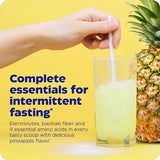 Enzymedica, Fasting Today, Intermittent Fasting Drink Mix with Electrolyte Powder Supplement for Hydration, Appetite and Muscle Health, Keto Friendly, Tropical Pineapple Flavor, 24 Servings