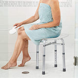 Shower Bench Shower Chair for Bathroom Bathtub with Adjustable Height Legs Bear 350 lb Capacity Slip Resistant