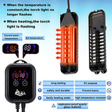 AQQA Submersible Aquarium Heater,100W/200W/300W/500W/800W/1200W Fish Tank Heater,External Temperature Controller LED Temperature Display,Suitable for Saltwater and Freshwater