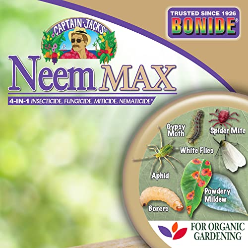 Bonide Captain Jack's 64 oz Neem Max Cold Pressed Neem Oil Spray for Indoor or Outdoor Plants & Organic Gardening