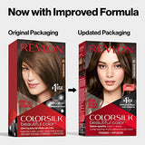 Revlon Colorsilk Beautiful Color Permanent Hair Color, Long-Lasting High-Definition Color, Shine & Silky Softness with 100% Gray Coverage, Ammonia Free, 030 Dark Brown, 1 Pack