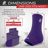 Sleeve Stars Ankle Brace for Women & Men, Achilles & Plantar Fasciitis Relief Compression Sleeve, Foot Brace with Ankle Support Strap, Heel Protector Wrap for Pain, Tendonitis & Sprain (Pair/Dark Purple)