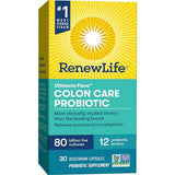 Renew Life Probiotic Colon Care Probiotic Capsules, Daily Supplement Offers Colon Support, L. Rhamnosus GG, Dairy, Soy and gluten-free, 80 Billion CFU, 30 Count