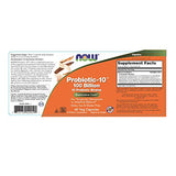 NOW Supplements, Probiotic-10™, 100 Billion, with 10 Probiotic Strains,Dairy, Soy and Gluten Free, Strain Verified, 60 Veg Capsules