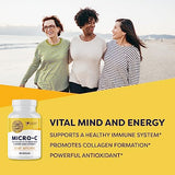 Vimergy Micro-C ®, Trial Size - 90 Servings – 500mg All-Natural Buffered Vitamin C Capsules with Rose Hips, Rutin, Grape Seed & Acerola Fruit Extract - Supports a Healthy Immune System & Skin Health