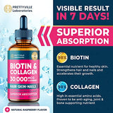 Liquid Collagen & Biotin for Women - 30000mcg Hair Growth Complex - Made in USA - Hydrolyzed Collagen & Biotin Oil for Hair Growth, Healthy Skin & Nails - Vegan Collagen & Biotin Source - 2 fl oz