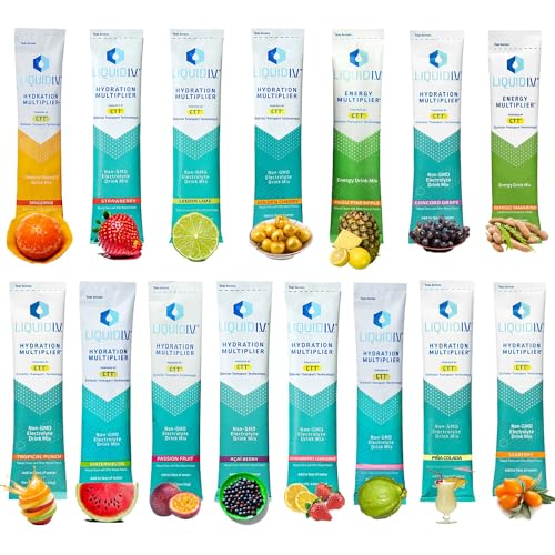 Hydration Multiplier Liquid IV Variety Pack | 15 Different Flavors | GARIZZE Assortment