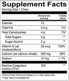 BariatricPal Sugar-Free Calcium Citrate Soft Chews 500mg with Probiotics (90 Count) - Belgian Chocolate Caramel