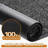 Mibao Dirt Trapper Mat for Indoor&Outdoor, 36"x60"(90x150cm), Grey Black,Washable Barrier Rug, Heavy Duty Non-Slip Entrance Shoes Scraper, Super Absorbent Front Door Carpet