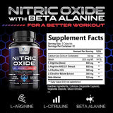 Extra Strength Nitric Oxide Supplement L Arginine 3X Strength - Citrulline Malate, AAKG, Beta Alanine - Premium Muscle Supporting Nitric Oxide Booster for Strength & Energy Supplements - 180 Capsules