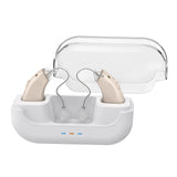 Hearing Aids Rechargeable for Seniors & Adults, Mini Completely-in-Canal Digital Sound Amplifiers, OTC Hearing Aids with Ear Protection(Pair)