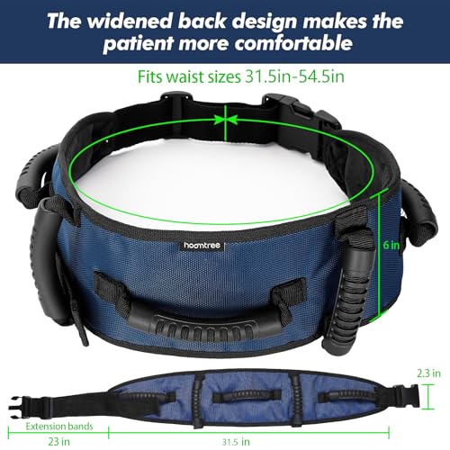 Gait Belt Transfer Belts with Padding Handles,Transfer Belts for Lifting Seniors with One-Click Buckle,Medical Nursing Gait Belt for Patient Assist - Pediatric, Elderly, Handicap, Physical Therapy