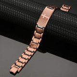 MagEnergy Men Copper Magnetic Bracelet Cross Bracelet