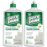 Quick Shine Multi Surface Floor Finish 27oz, 2Pk | Cleaner & Polish to use on Hardwood, Laminate, Luxury Vinyl Plank LVT, Tile & Stone | Safer Choice w/Clean Shine Technology | Shine-Protect-Refresh