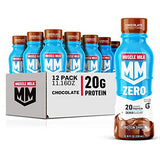 Muscle Milk Zero Protein Shake, Chocolate,20g Protein, Zero Sugar, 100 Calories, Calcium, Vitamins A, C & D, 4g Fiber, Energizing Snack, Workout Recovery, Packaging May Vary,11.16 Fl Oz (Pack of 12)