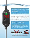 Kulife Fumak 150W Adjustable Aquarium Heater Super Short Submersible Fish Tank Heater Fish Heater with LED Digital Display Thermostat, for Tanks 15-30 Gallons