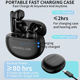 DROWELL EAR Hearing Aids, Hearing Aids for Seniors Rechargeable with Noise Cancelling Hearing Amplifiers for Seniors & Adults Hearing Loss with Portable Charging Case Black