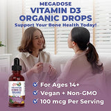 MaryRuth's Vitamin D3 Liquid Drops | Megadose 4000 IU | USDA Organic Liquid Vitamin D Spray for Adults & Kids | Immune Support & Bone Health | Vegan | Gluten Free | Non-GMO | 30 Servings