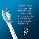 Philips Sonicare Genuine Simply Clean Replacement Toothbrush Heads, 2 Brush Heads, White, HX6012/04