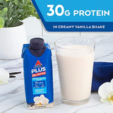 Atkins Creamy Vanilla PLUS Protein Shake, 30g Protein, Low Glycemic, 1g Net Carb, 1g Sugar, Keto Friendly