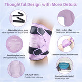 NEWGO Ice Pack for Knee Replacement Surgery, Reusable Gel Cold Pack Knee Ice Pack Wrap Around Entire Knee for Knee Injuries, Knee Ice Wrap for Pain Relief, Swelling, Bruises - Purple