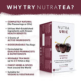NUTRAURIC - Uric Acid Cleanse and Kidney Support – Kidney Cleanse Tea – Includes Cherry, Nettle & Turmeric - 40 Enveloped Tea Bags - by Nutra Tea - Herbal Tea - (2 Pack)