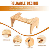 iFedio Toilet Stool, Poop Stool,Bamboo 7 Inch Toilet Potty Stool,Foldable Squat Stool Potty with Anti Slip Layer,Toilet Stool Squat Adult