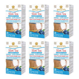 Hyleys Slim Tea Blueberry Flavor - Weight Loss Herbal Supplement Cleanse and Detox - 25 Tea Bags (6 Pack)