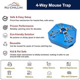 RU CHILLIN | Reusable Multi-Catch Mouse Trap - Eco-Friendly, Instant Kill Mouse and Rodent Catcher for Kitchen, Garage, Basement, and Home (Blue)