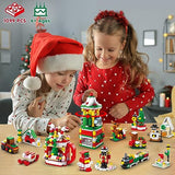 Christmas Advent Calendar 2023 Building Set, HOGOKIDS Countdown Playset 24 Collectible Surprise, 1099 PCS Christmas Toy Tree Santa Party Favors Building Block, Xmas Gift for Kids Boys Girls Ages 6-12+