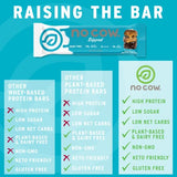 No Cow Dipped Protein Bars, Chocolate Salted Caramel, 20g Plant Based Protein, Keto Friendly, Low Sugar, Low Carb, Low Calorie, Gluten Free, 12 Pack