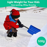 Kids Snow Shovel, Plastic Snow Shovel for Kids Toddler with Metal Handle, Lightweight Emergency Heavy Duty Shovel for Car, Detachable Shovel for Driveway Home Garden Camping Beach