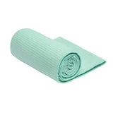 Shandali Stickyfiber Hot Yoga Towel - Silicone Backed Yoga Mat-Sized, Absorbent, Non-Slip,  24" x 72"  Bikram, Gym, and Pilates (Jade-Green, Standard)