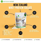 Antler Farms - 100% Grass Fed New Zealand Whey Protein Isolate, Vanilla Flavor, 2 lbs - Pure and Clean, 4 Ingredients, Delicious, Cold Processed