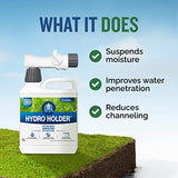 Turf Titan Hydro Holder - Grass Wetting Agent - Superior Surfactant and Wetting Agents for Soil - Liquid Concentrate for Moisture Control and Efficient Water Use in Lawn Soil - 32 oz. - Hose END