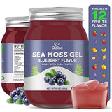 OALSE Irish Sea Moss Gel Organic Raw - Real Sea Moss and Blueberry Mixture Supplement for Immune Support 15 Ounce Nutritious Sea Moss Advanced Gel-Bluberry Flavor