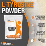 BULKSUPPLEMENTS.COM L-Tyrosine Powder -Tyrosine Supplement, Tyrosine Powder, Tyrosine 1000mg - Non-Essential Amino Acid Supplement, Gluten Free - 1000mg per Serving, 1kg (2.2 lbs)