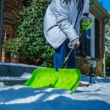 Earthwise SN001 18" Poly Lightweight Snow Shovel, Green