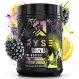 Ryse Noel Deyzel x Godzilla Pre Workout | Intense Pumps, Energy, & Focus | Citrulline & Beta Alanine | 400mg Total Caffeine | 40 Servings (BlackBerry Lemonade)