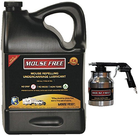 Mouse Free 1 Gallon RV Mouse Repelling Undercarriage Lubricant with Spray Gun